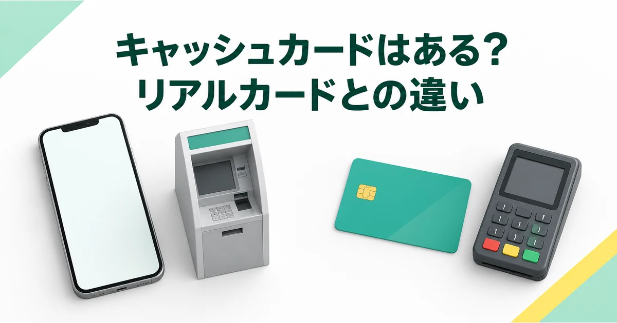 キャッシュカードはある？リアルカードとの違い